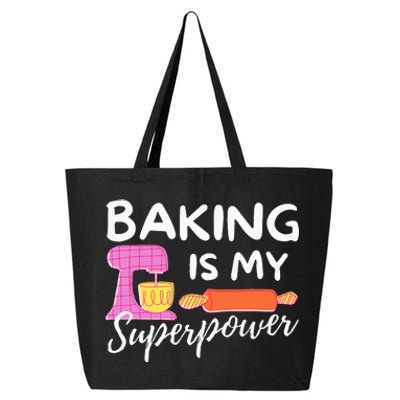 Baking Is My Superpower Funny Baker & Baking Gift 25L Jumbo Tote