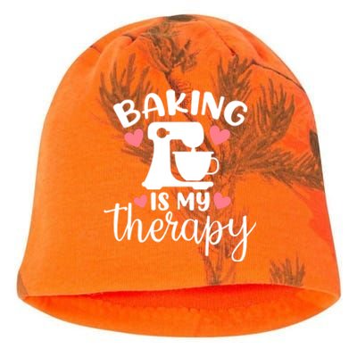 Baking Is My Therapy Funny Baker Lover Funny Gift Kati - Camo Knit Beanie