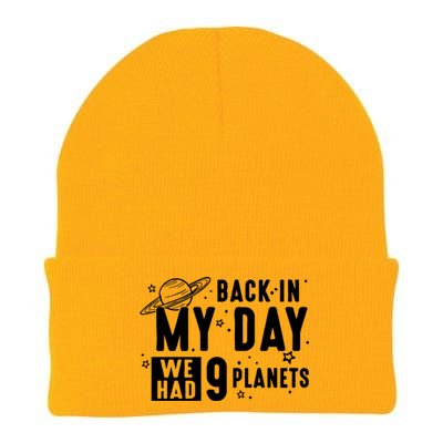 Back In My Day There Were 9 Planets Never Forget Pluto Gift Knit Cap Winter Beanie