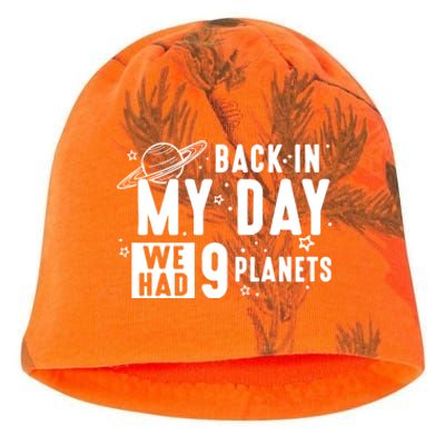 Back In My Day There Were 9 Planets Never Forget Pluto Gift Kati - Camo Knit Beanie