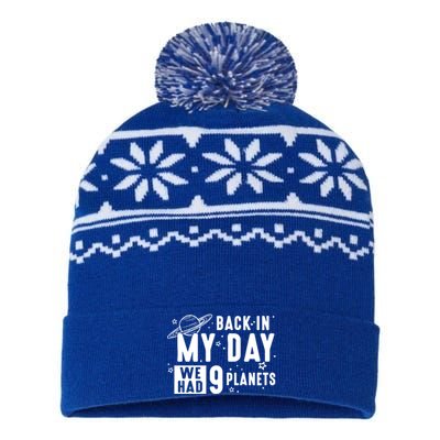 Back In My Day There Were 9 Planets Never Forget Pluto Gift USA-Made Snowflake Beanie