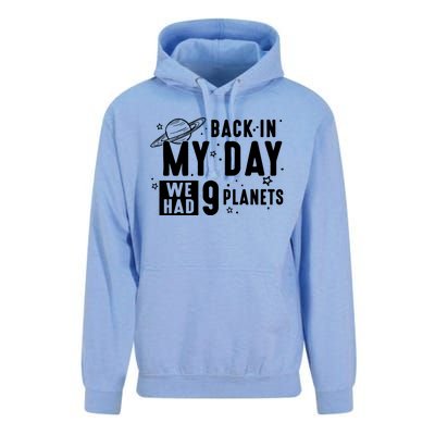 Back In My Day There Were 9 Planets Never Forget Pluto Gift Unisex Surf Hoodie