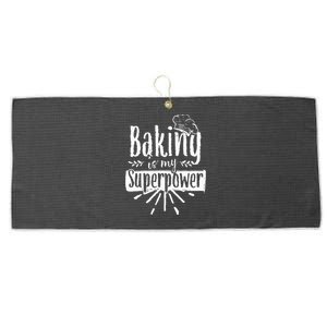 Baking Is My Superpower Baker Bakery Hobby Bake Large Microfiber Waffle Golf Towel