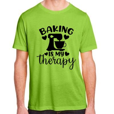 Baking Is My Therapy Funny Baker Lover Gift Adult ChromaSoft Performance T-Shirt