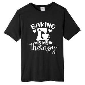 Baking Is My Therapy Funny Baker Lover Gift Tall Fusion ChromaSoft Performance T-Shirt