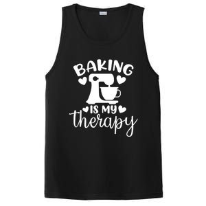 Baking Is My Therapy Funny Baker Lover Gift PosiCharge Competitor Tank