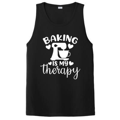 Baking Is My Therapy Funny Baker Lover Gift PosiCharge Competitor Tank