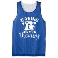 Baking Is My Therapy Funny Baker Lover Gift Mesh Reversible Basketball Jersey Tank