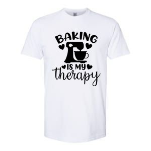 Baking Is My Therapy Funny Baker Lover Gift Softstyle CVC T-Shirt