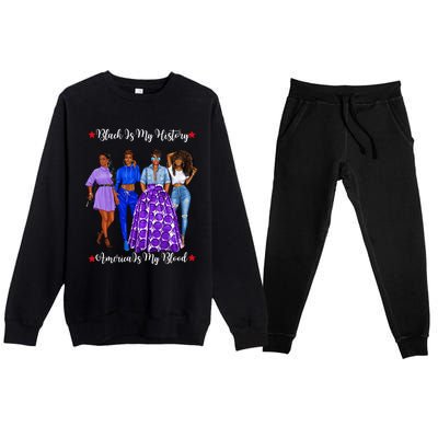 Black Is My History Black Empowert Power Black Meaningful Gift Premium Crewneck Sweatsuit Set