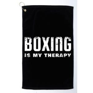 Boxing Is My Therapy Boxer Cool Gift Platinum Collection Golf Towel