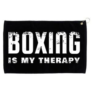 Boxing Is My Therapy Boxer Cool Gift Grommeted Golf Towel