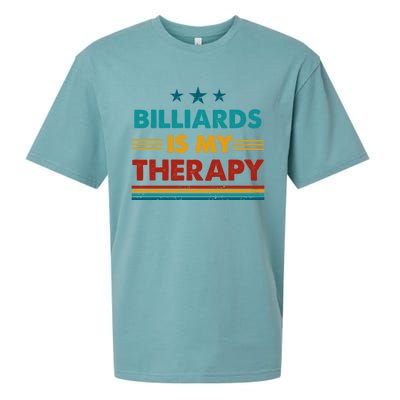 Billiards Is My Therapy Funny Billiards Gift Sueded Cloud Jersey T-Shirt