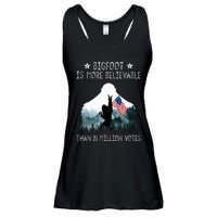 Bigfoot is More Believable Than 81 Million Votes USA Flag Ladies Essential Flowy Tank