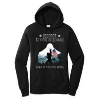 Bigfoot is More Believable Than 81 Million Votes USA Flag Women's Pullover Hoodie