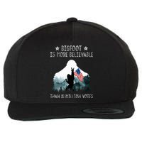 Bigfoot is More Believable Than 81 Million Votes USA Flag Wool Snapback Cap