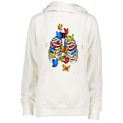 Butterflies In My Stomach Womens Funnel Neck Pullover Hood