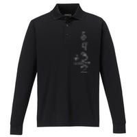 Baseball Inspired Math 6 4 3 2 Double Play Performance Long Sleeve Polo