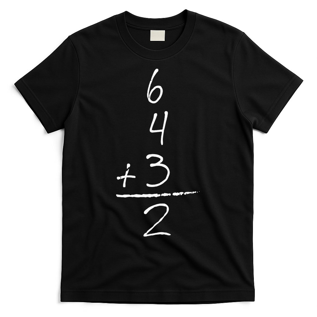 Baseball Inspired Math 6 4 3 2 Double Play T-Shirt