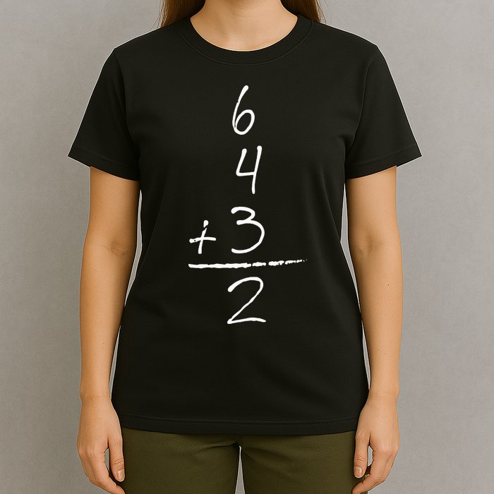 Baseball Inspired Math 6 4 3 2 Double Play T-Shirt