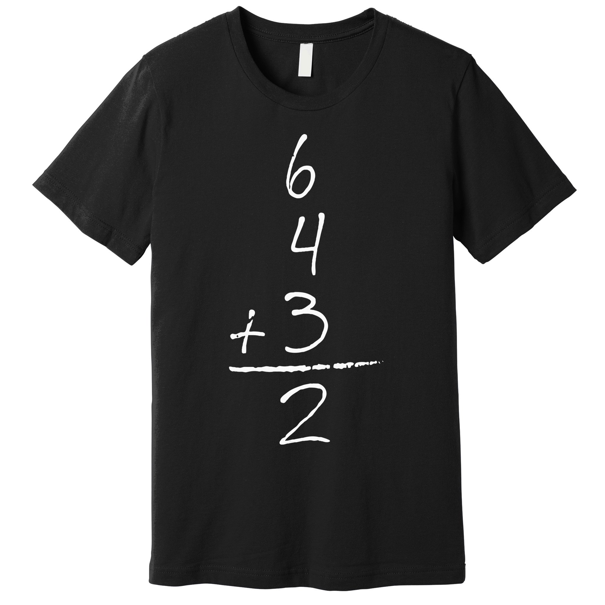 Baseball Inspired Math 6 4 3 2 Double Play Premium T-Shirt