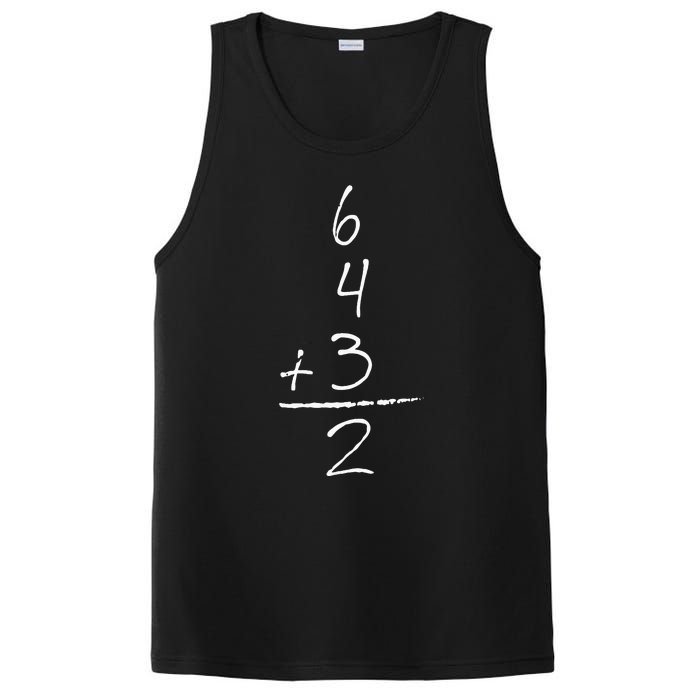 Baseball Inspired Math 6 4 3 2 Double Play PosiCharge Competitor Tank