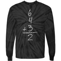 Baseball Inspired Math 6 4 3 2 Double Play Tie-Dye Long Sleeve Shirt