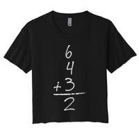 Baseball Inspired Math 6 4 3 2 Double Play Women's Crop Top Tee