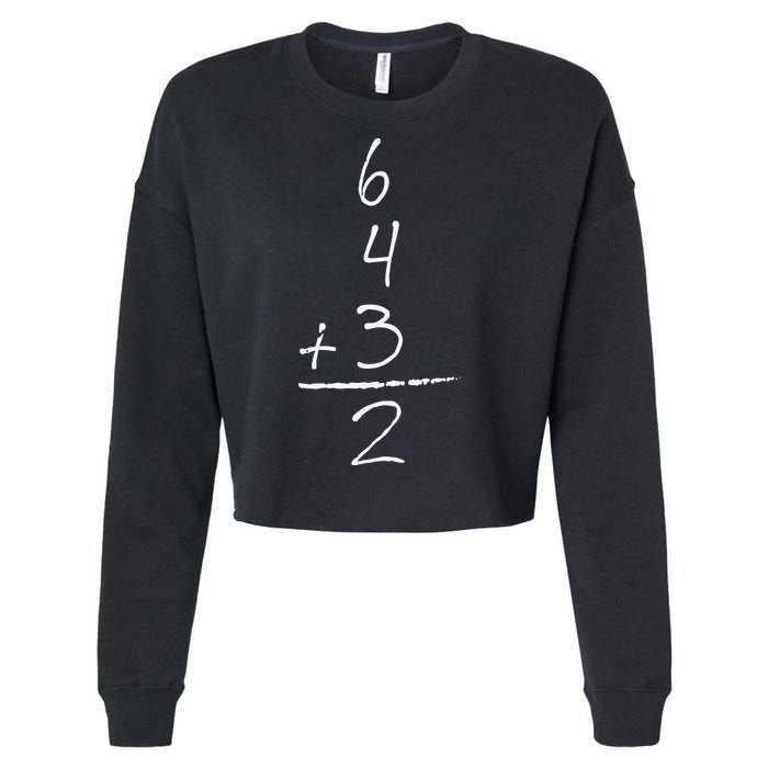 Baseball Inspired Math 6 4 3 2 Double Play Cropped Pullover Crew