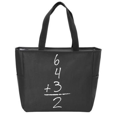 Baseball Inspired Math 6 4 3 2 Double Play Zip Tote Bag