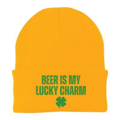 Beer Is My Lucky Charm Funny St Patricks Day Knit Cap Winter Beanie