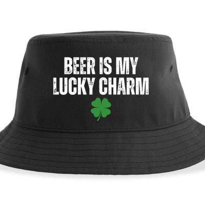Beer Is My Lucky Charm Funny St Patricks Day Sustainable Bucket Hat