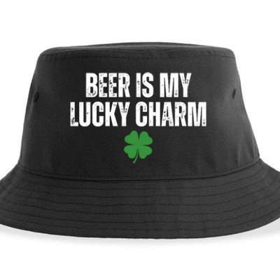 Beer Is My Lucky Charm Funny St Patricks Day Sustainable Bucket Hat