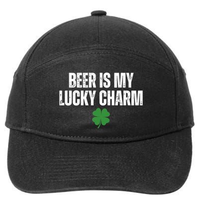 Beer Is My Lucky Charm Funny St Patricks Day 7-Panel Snapback Hat
