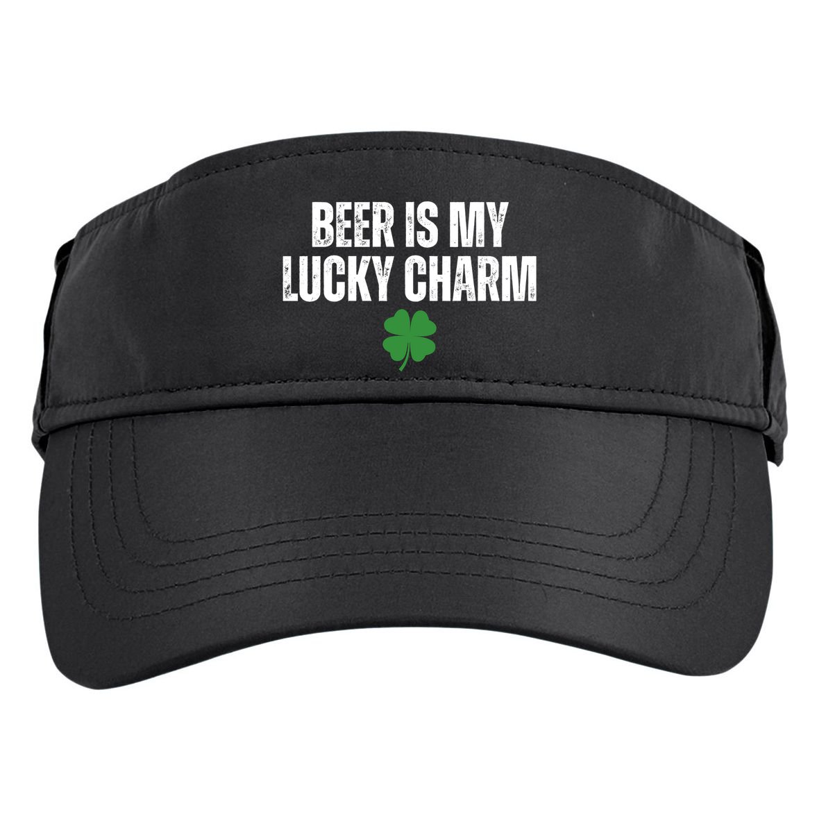 Beer Is My Lucky Charm Funny St Patricks Day Adult Drive Performance Visor