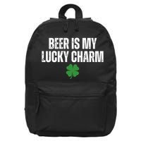 Beer Is My Lucky Charm Funny St Patricks Day 16 in Basic Backpack