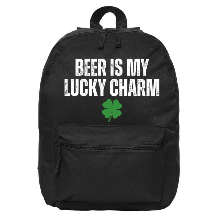 Beer Is My Lucky Charm Funny St Patricks Day 16 in Basic Backpack
