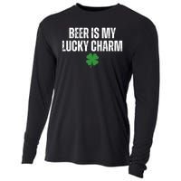 Beer Is My Lucky Charm Funny St Patricks Day Cooling Performance Long Sleeve Crew