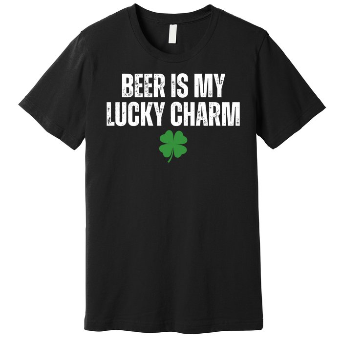 Beer Is My Lucky Charm Funny St Patricks Day Premium T-Shirt