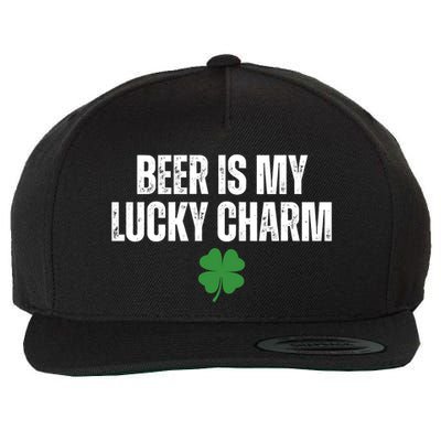Beer Is My Lucky Charm Funny St Patricks Day Wool Snapback Cap