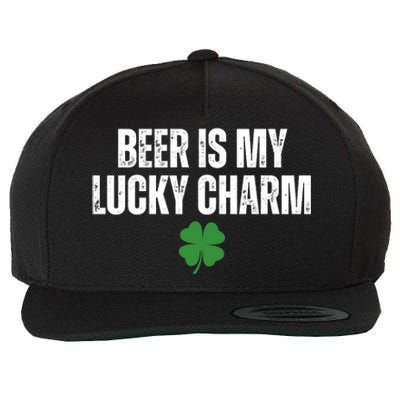 Beer Is My Lucky Charm Funny St Patricks Day Wool Snapback Cap