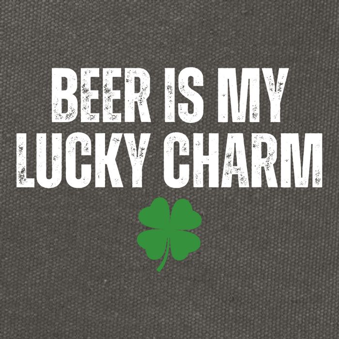 Beer Is My Lucky Charm Funny St Patricks Day Cotton Canvas Backpack