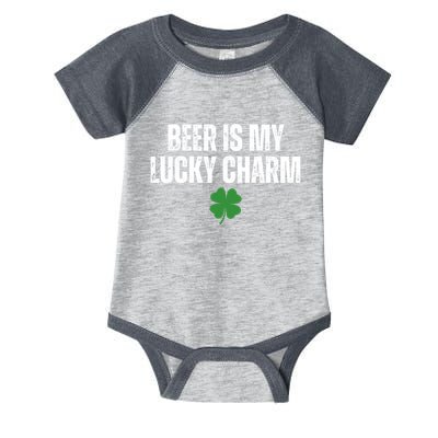 Beer Is My Lucky Charm Funny St Patricks Day Infant Baby Jersey Bodysuit