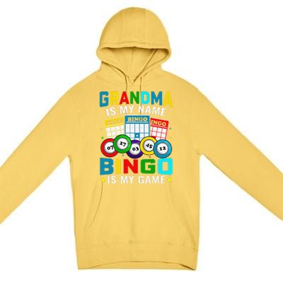 Bingo Is My Funny Bingo Grandma Player Women Mother's Day Premium Pullover Hoodie