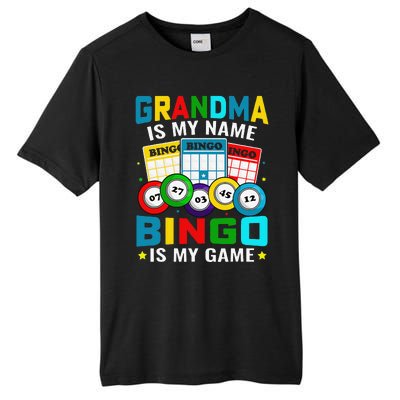 Bingo Is My Funny Bingo Grandma Player Women Mother's Day Tall Fusion ChromaSoft Performance T-Shirt