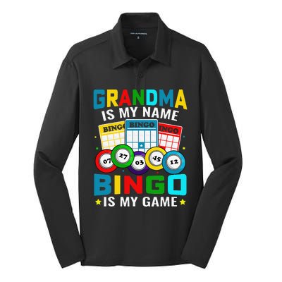 Bingo Is My Funny Bingo Grandma Player Women Mother's Day Silk Touch Performance Long Sleeve Polo