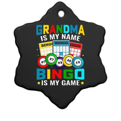 Bingo Is My Funny Bingo Grandma Player Women Mother's Day Ceramic Star Ornament