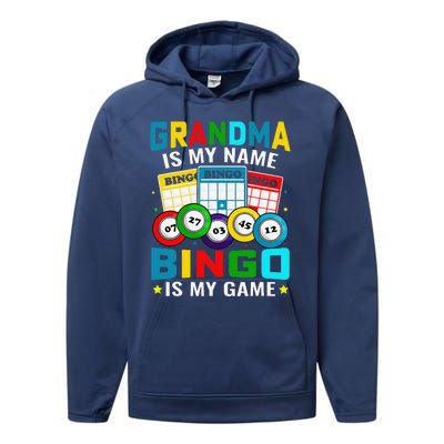 Bingo Is My Funny Bingo Grandma Player Women Mother's Day Performance Fleece Hoodie