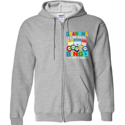 Bingo Is My Funny Bingo Grandma Player Women Mother's Day Full Zip Hoodie