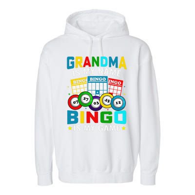 Bingo Is My Funny Bingo Grandma Player Women Mother's Day Garment-Dyed Fleece Hoodie